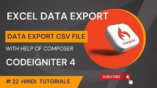 Excel Export Data in Codeigniter 4