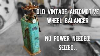 The wheel balancer from 1950s! No power needed! But It's Seized, Can I Fix It?