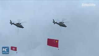 Flag raising ceremony celebrates National Day in Beijing, Hong Kong, Tibet