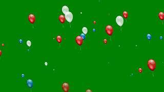 Muticolor balloongreen screen animation |chroma key |green screen effects