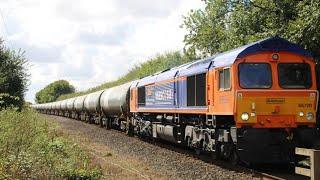 GBRf 66720 'wascosa' passes Tunstead with 6P40 North Walsham tanks