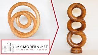 Spiraling Wood Sculptures by Cameron Porter / Cammie's Garage