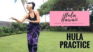 LEARN A BEGINNER HULA: "HANALEI MOON" - HULA PRACTICE WITH ENTIRE SONG