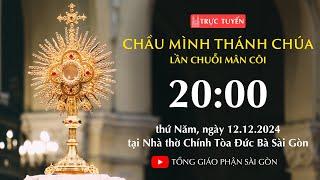 CHẦU THÁNH THỂ 20:00 | LẦN CHUỖI MÂN CÔI | NGÀY 12-12-2024 | NHÀ THỜ ĐỨC BÀ