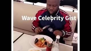 RAMON ABBAS HUSHPUPPI SHOWING HOW TO EAT GUCCI FOOD IN HIS FULL GUCCI OUTFIT