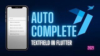 Flutter Autocomplete Textfield Basic and Customization