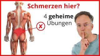 Rückenschmerzen UNTERER RÜCKEN - Probiere DIESE 4 Übungen