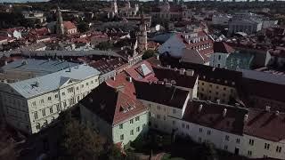 Scenes from Vilnius with aerial drone footage