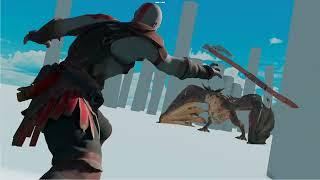 Kratos vs Tyrant Dragon Animation Test