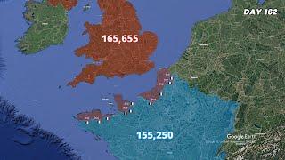 UK vs France - Modern war scenario using Google Earth