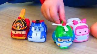 ЛитлБой Адам Открывает Игрушки Робокар Поли LittleBoy  Play Cars Robocar Poli