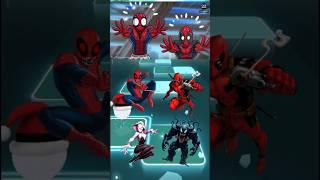 Spiderman Exe vs Deadpool vs Ghost Spider vs Venom Coffin Dance #tileshop #coffindance #shorts