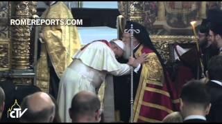 Pope Francis asks Patriarch Bartholomew I to bless him and “the Church of Rome”