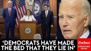 BREAKING NEWS: Speaker Johnson And GOP Leaders Hammer Dems For 'Insanity' As Biden Leaves Office