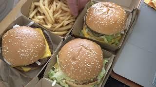 ASMR - MCDONALDS BIG MAC AND QUARTER POUNDER EATING SOUNDS