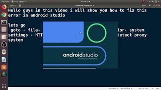 How to fix " Unknown Host - proxy settings" error in Android Studio