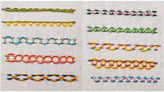 10 Hand Embroidery Border Ideas Using Running Stitch for Beginners