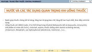 Vai trò của nước khi uống thuốc