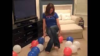 Cool Girl Sit Popping Balloons - Part 2