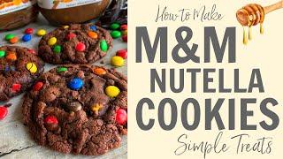 How to make M&M Nutella Cookies! Recipe #Shorts