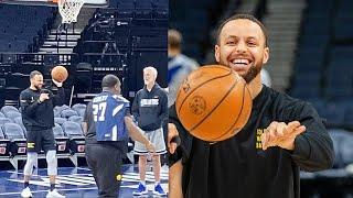 Stephen Curry Fights Injury Pain While Still Helping Warriors Practice For Game 2 vs Timberwolves!