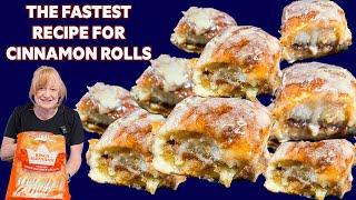 The Fastest Recipe for Cinnamon Rolls using KING'S HAWAIIAN ROLLS. Melts in your mouth goodness.