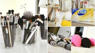 How To: Deep Clean Makeup Brushes + Beauty Blenders | Easy & Affordable | JuicyJas