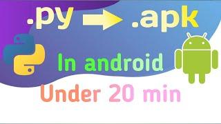 make an .apk android app from python on android|python kivy|buildozer|make it on android