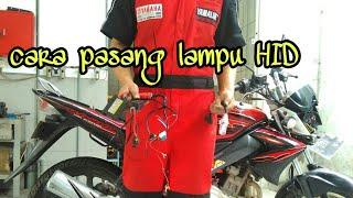 cara pasang lampu depan HID DC (blm projie) dan cek pengisian di motor yamaha vixion old/lama