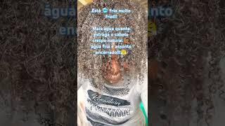 Pôde lavar o cabelo crespo na água quente no inverno?Nunca! #cabelonatural#crespo#cachos #hairstyle