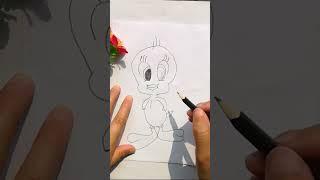 Tweety cartoon character sketch  I Little Sketch Diary  #pencilart #pencildrawing #sketch