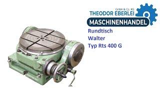 ID 30522 Rundtisch Walter Typ Rts 400 G