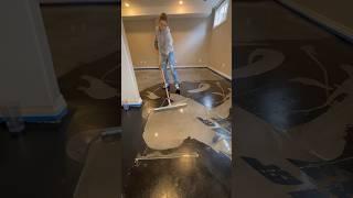 DIY metallic epoxy floors #diyhome #diyideas