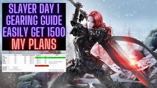 Lost Ark Day 1 Gearing Guide for Slayer ~MY PLANS TO GET 1500+ DAy 1 SLAYER!~