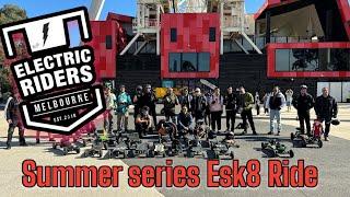 ERM summer series. Electric skateboarding Melbourne end of summer.