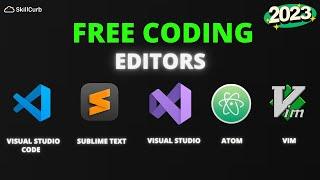 Free Top 5 Coding Editors for windows and mac users in 2023!!