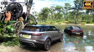 Range Rover Velar & Porsche Macan | OFFROAD CONVOY | Forza Horizon 5 | Thrustmaster T300RS gameplay