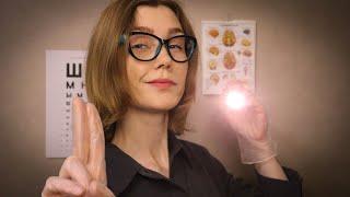 АСМР проверка рефлексов┃неврологический осмотр┃ASMR reflex test & nerve exam‍️