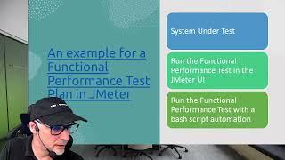 An example for a Functional Performance Test Plan in JMeter (live stream recoding)