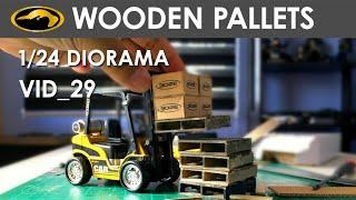 How to make miniature Wooden Pallet -  Diorama Tutorial