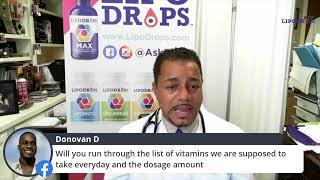 List of vitamins the body needs | Dr Collier Live Q&A