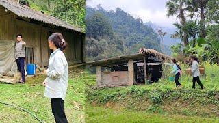 Single mother kicked out of home by drunk husband. Kind woman lets her sleep over in abandoned house