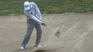 [Slow HD] 2013 Louis OOSTHUIZEN Bunker Sand Wedge Golf Swing (5)_European Tour