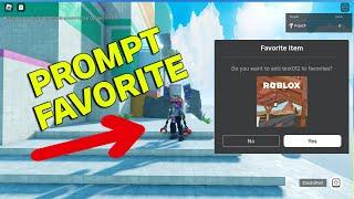 How to prompt a player to add a game to favorite