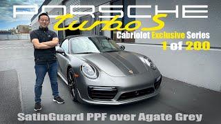 Porsche 911 Turbo S Cab EXCLUSIVE Series | SatinGuard PPF over Agate Grey