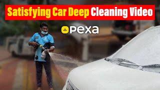 Satisfying Car Deep Cleaning at Doorstep with Pexa Mobile Car Wash Unit | Book Your Slots