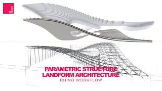 EASY Parametric Roof Structure FULL COURSE TUTORIAL | Landform Architecture | Rhino3d | Roof Details