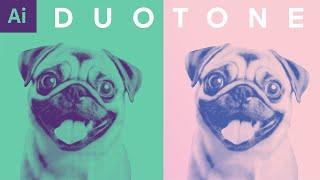 DUOTONE Image Effect With HALFTONE in Adobe Illustrator  |  Design Tutorial