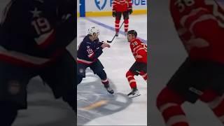 Canada vs USA - 3 Fights to open the 4 Nations Face-Off Hockey Game! #shorts #hockey #nhl