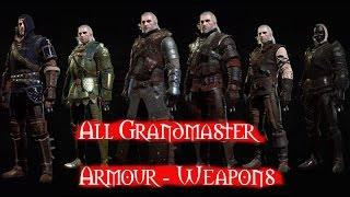 The Witcher 3 - Blood and Wine - All Grandmaster Armours - Weapons - Stats and Dyes